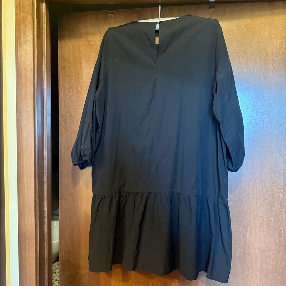 Primark Black Tiered Dress with Puff Sleeves - Picture 2 of 5